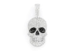 Baguette Teeth Skull 10K Gold Pendant