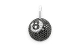 Iced out Billiards 8 Ball Natural VVS Pendant