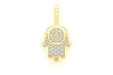 Mini Hamsa 14K Solid Gold Pendant