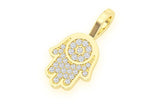 Mini Hamsa 14K Solid Gold Pendant