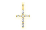 Mini One Row CROSS Moissanite Pendant