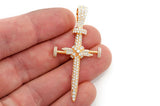 Nail CROSS Moissanite Diamond Pendant