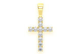 One Row Basket Cross VVS Pendant