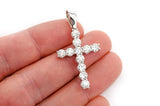 One Row Basket Cross VVS Pendant