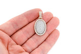 Oval Pillow Pipe VVS 14K Pendant