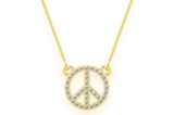 Iced Out Natural Peace Necklace Charm