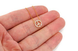 Iced Out Natural Peace Necklace Charm