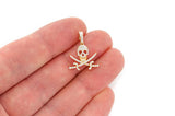 Men's Pirate Skull Moissanite Pendant