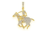 Icy Polo Player Real VVS Diamond Pendant