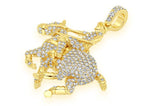 Icy Polo Player Real VVS Diamond Pendant