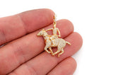 Icy Polo Player Real VVS Diamond Pendant