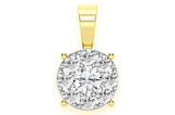 Round Cluster 925 Silver Pendant