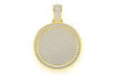 Round Medallion Natural Diamond Pendant