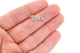 Script Love Necklace 10K Gold Pendant