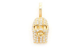 Iced Out Ski Mask 14K Gold Pendant