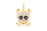 SKULL & Crossbones Lab Grown Diamond Pendant