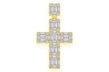 Small Baguette CROSS 14K Pendant