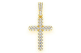 Small Bubbly CROSS 10K Solid Gold Pendant