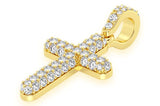 Small Bubbly CROSS 10K Solid Gold Pendant