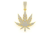 Small Cannabis Leaf 14K Gold Pendant