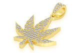 Small Cannabis Leaf 14K Gold Pendant