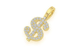 Icy Small Dollar Sign VVS Pendant