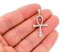 Icy VVS Small Graduated Ankh Pendant