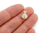 Icy Small Money Bag 10K Pendant