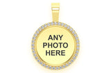 Iced Out Natural Picture Memory Pendant