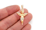 Small Praying CHERUB 925 Silver Pendant