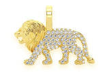 iced Out Natural Walking Lion Pendant