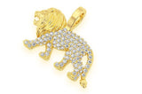 iced Out Natural Walking Lion Pendant