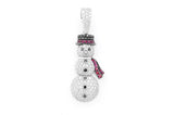 Iced Out Snowman 925 Silver Pendant