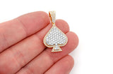 Iced Out Lab Grown Spade Pendant