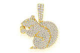 Icy Real VVS Squirrel Pendant