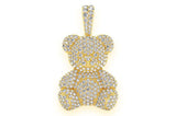 Iced Out Teddy Bear Moissanite Pendant