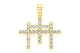 Iced out Triple CROSS Moissanite Pendant