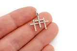 Iced out Triple CROSS Moissanite Pendant