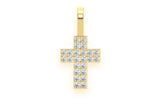 Iced out Two Row CROSS VS Lab Grown Pendant