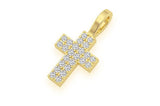 Iced out Two Row CROSS VS Lab Grown Pendant