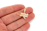 Iced Out Water Gun 925 Silver Pendant