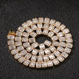 8MM Iced Out Baguette & Round Diamond Chain