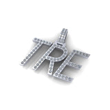 925 SILVER TRE LETTER VVS PENDANT