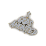 Custom fully Iced Out "GOD'S ANOINTED" Letter Pendant