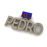 Custom Name "PEDRO" Diamond Pendant